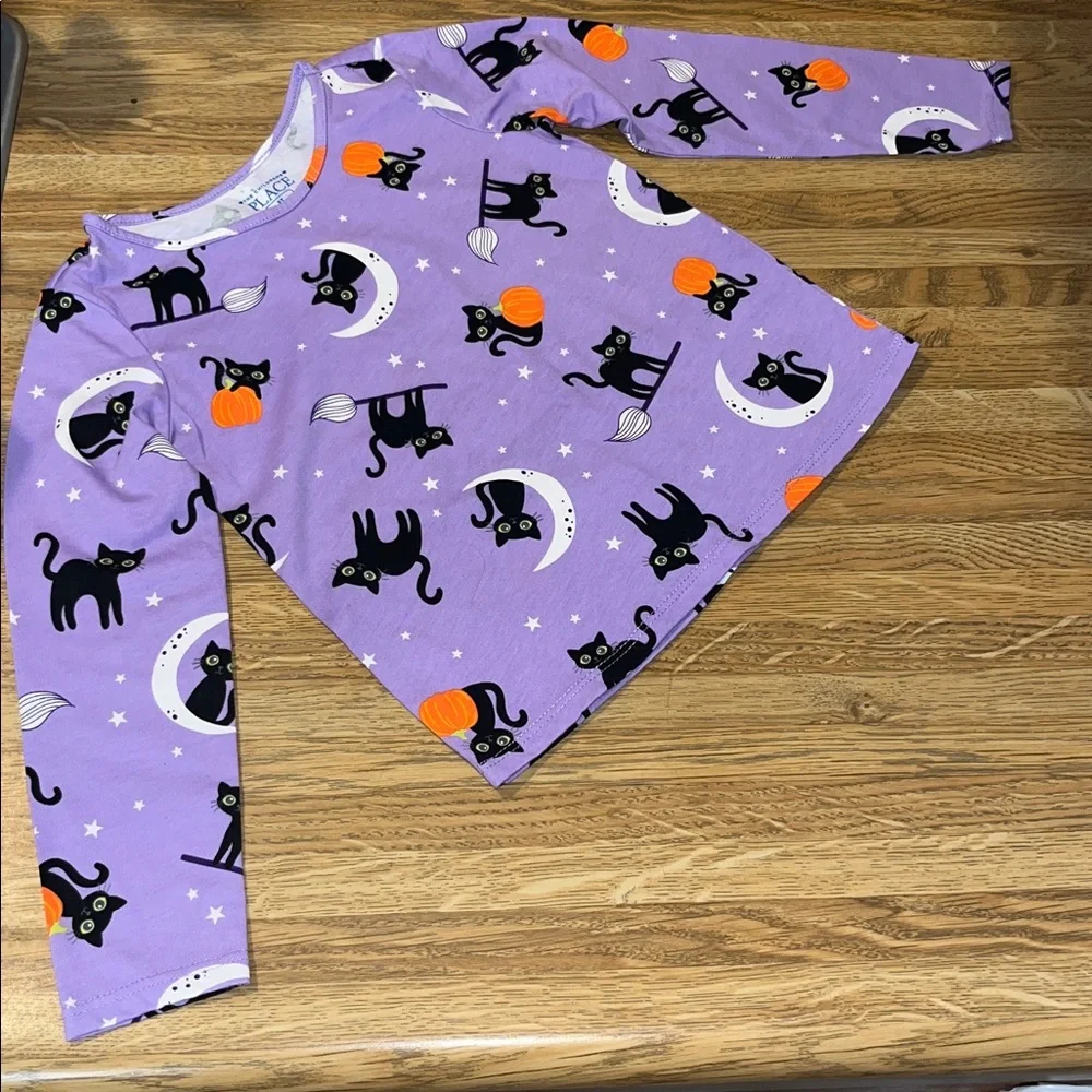 NWT $30 Set of 2 Long Sleeve 3T Girls' Cat Print Tees from The Children's Place
